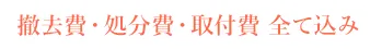 撤去費・処分費・取り付け費 全て込み